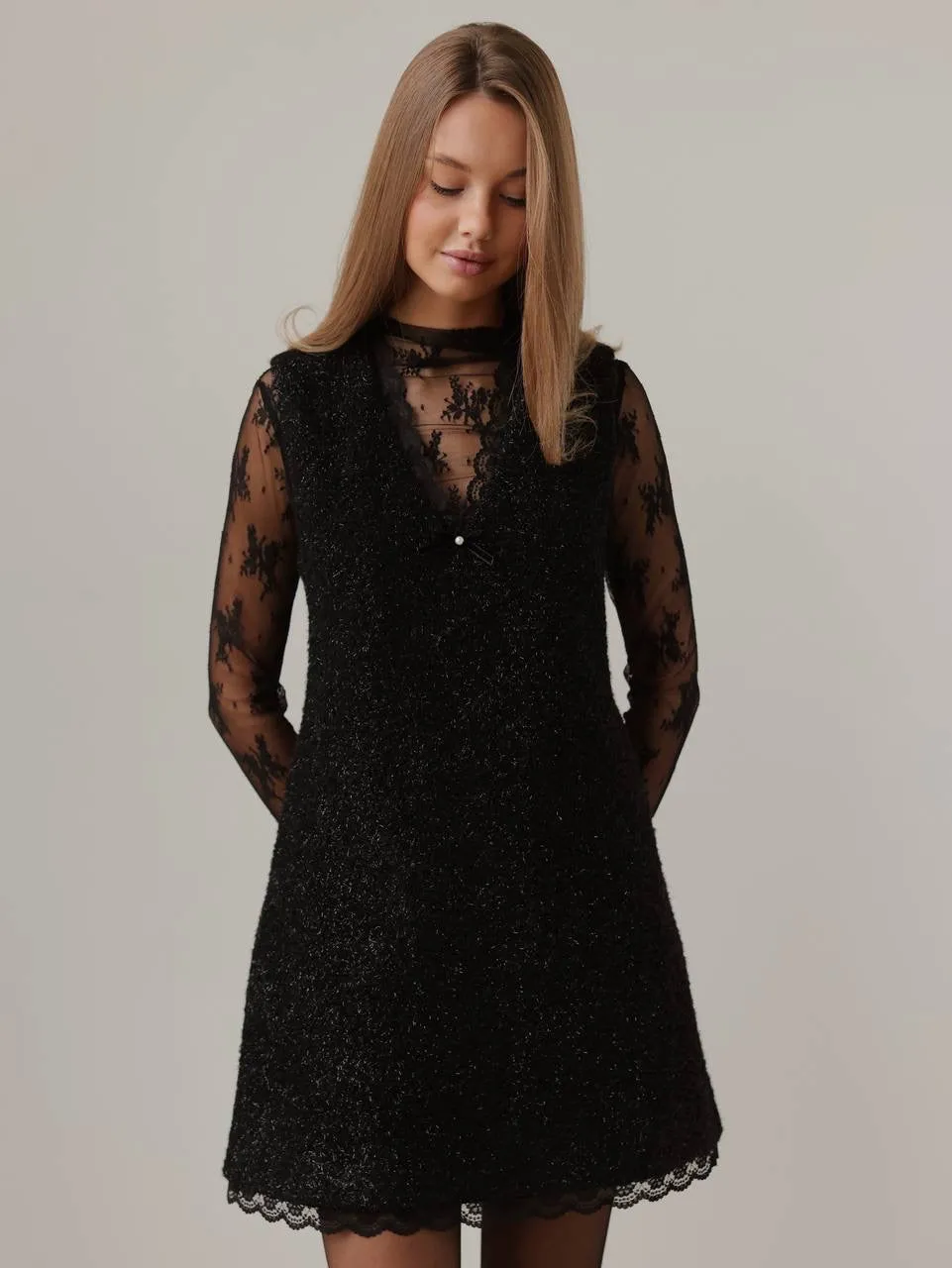 Sophisticated Black Lace Dress