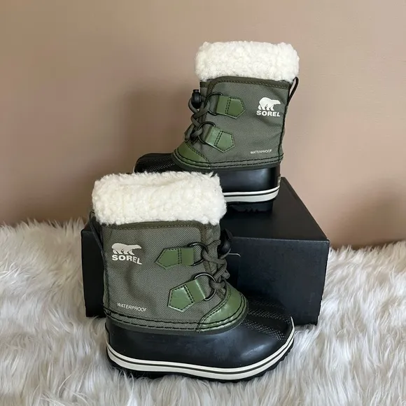 {Sorel} Youth Yoot PAC Nylon Boot In Hiker Green - Little Kids 8 - NWT