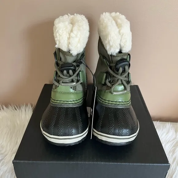 {Sorel} Youth Yoot PAC Nylon Boot In Hiker Green - Little Kids 8 - NWT