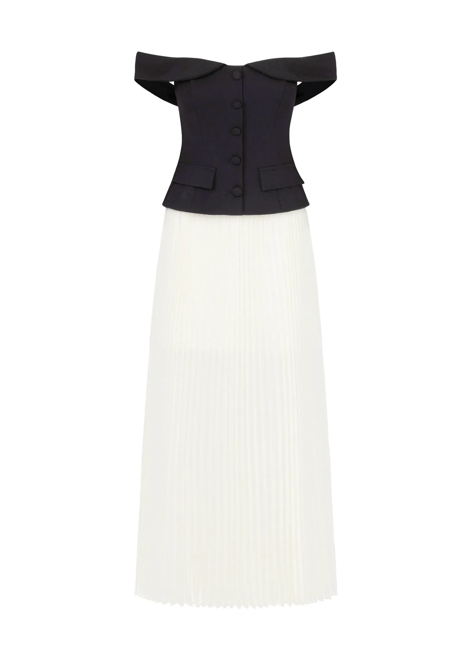 Sorelli Off Shoulder Midi Dress - Black Splice