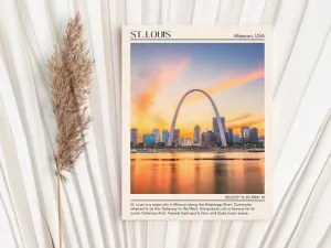 St. Louis Minimal Wall Art, Missouri, USA