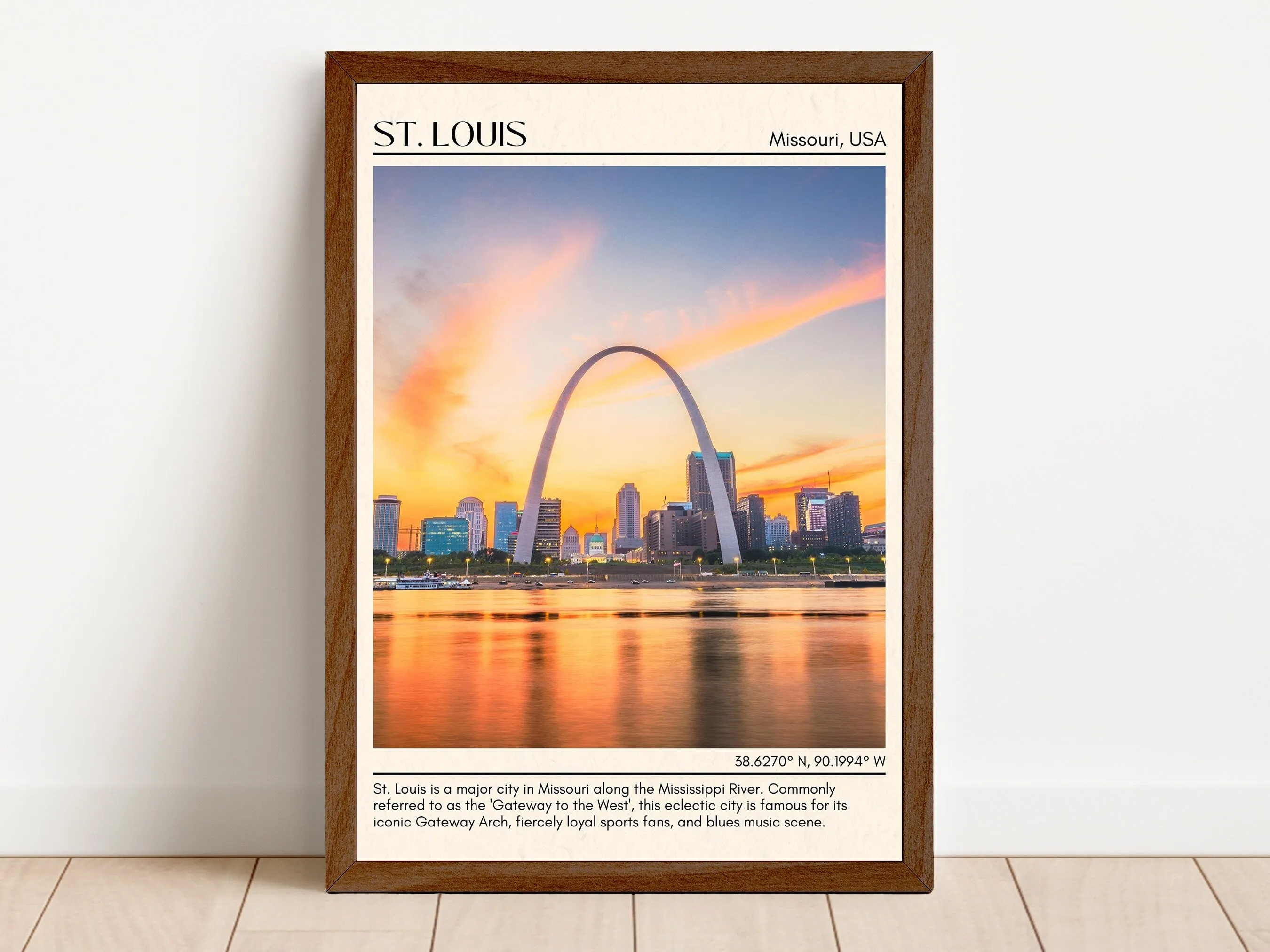 St. Louis Minimal Wall Art, Missouri, USA