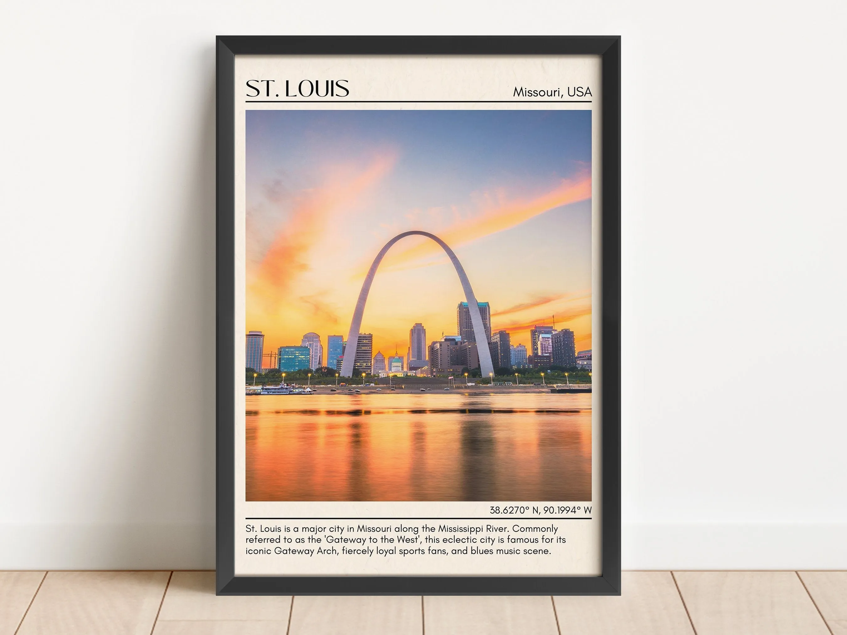 St. Louis Minimal Wall Art, Missouri, USA