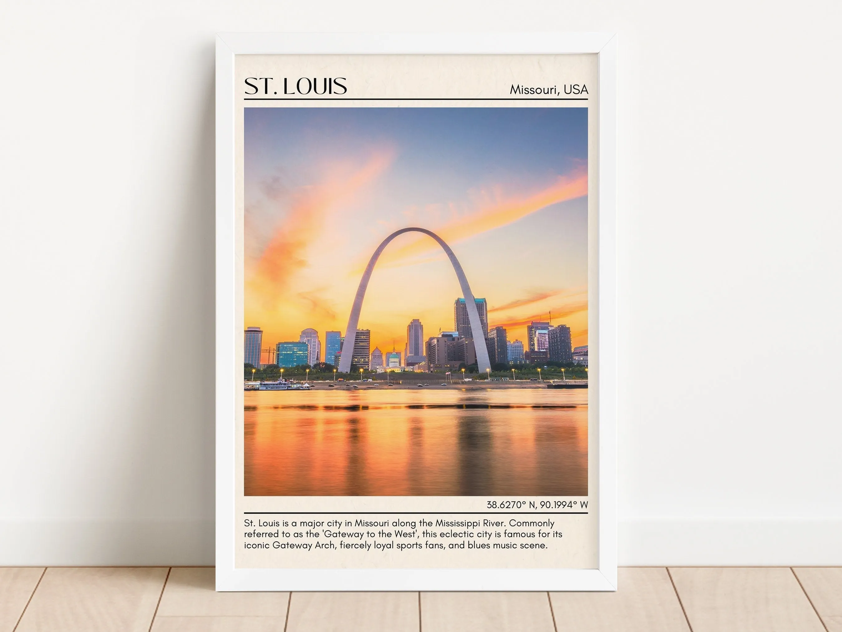 St. Louis Minimal Wall Art, Missouri, USA