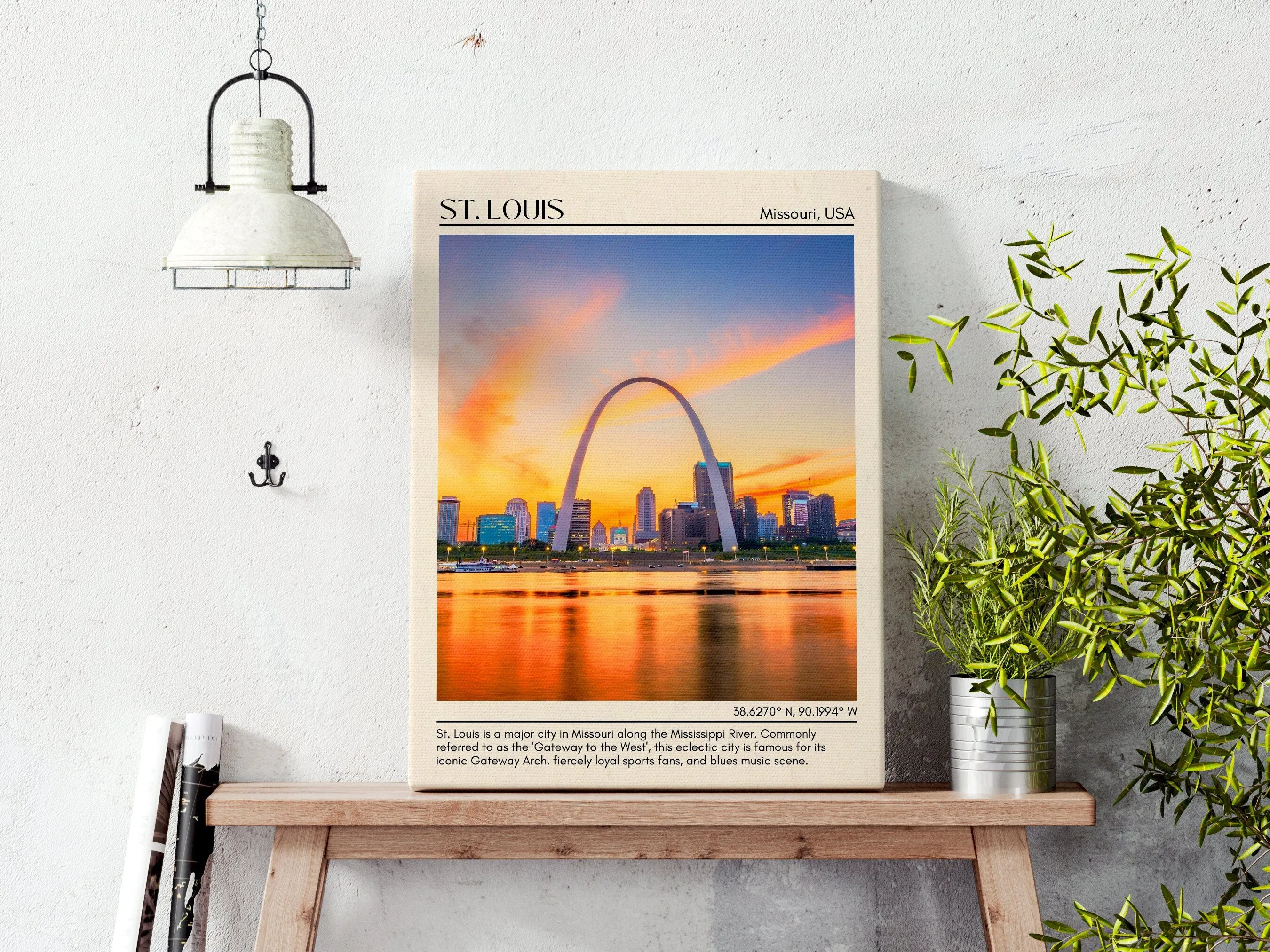 St. Louis Minimal Wall Art, Missouri, USA