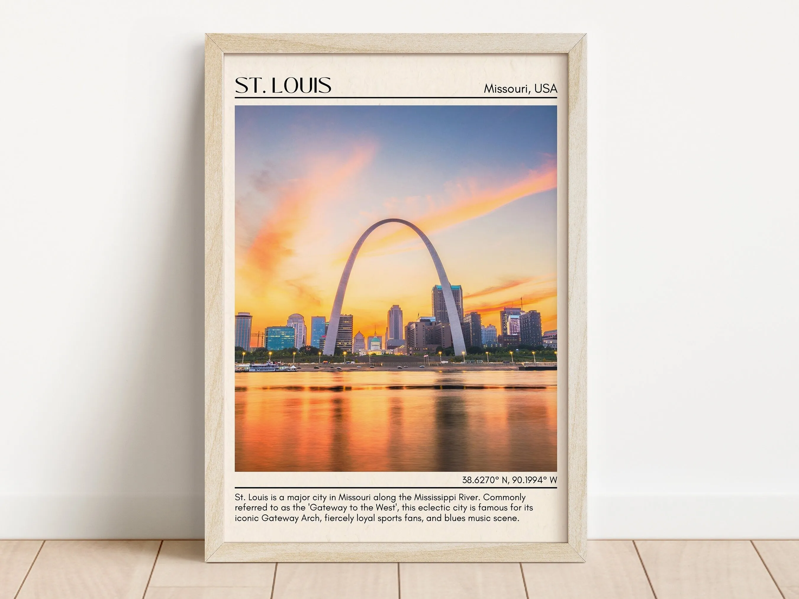 St. Louis Minimal Wall Art, Missouri, USA