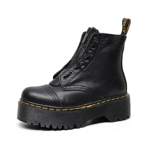 Stylish Genuine Leather Platform Boots for Ultimate Comfort | Trendy & Durable