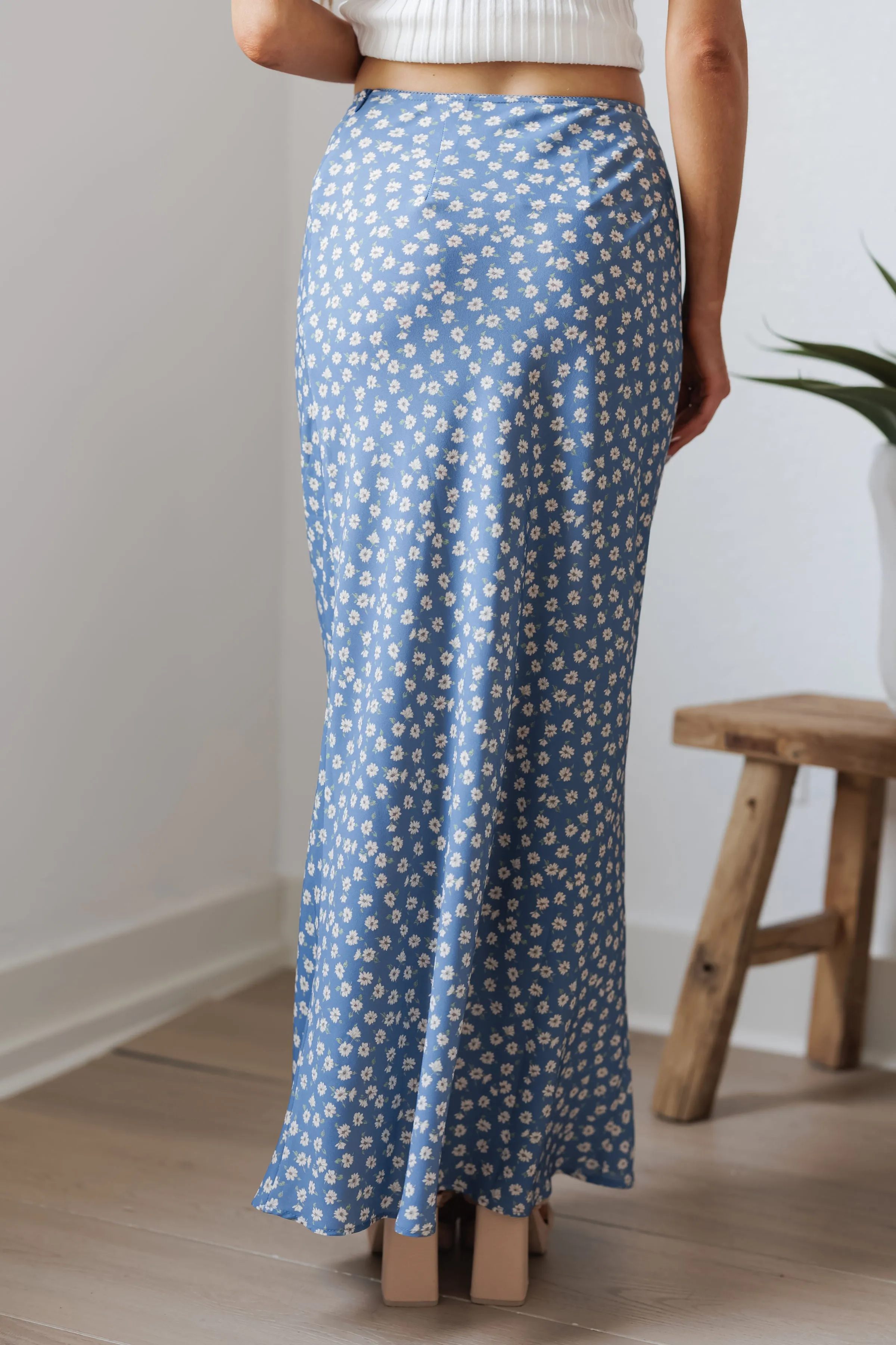 Sweet Gather Skirt-Blue
