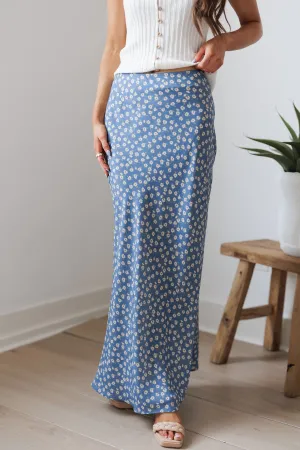 Sweet Gather Skirt-Blue