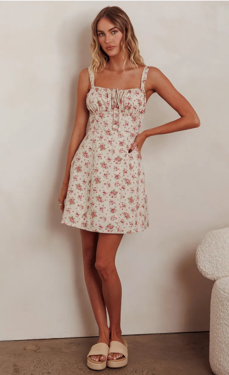 Sweet Rose Sleeveless Mini Dress