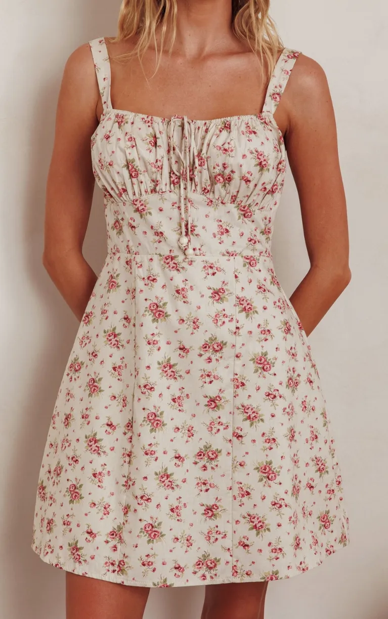 Sweet Rose Sleeveless Mini Dress