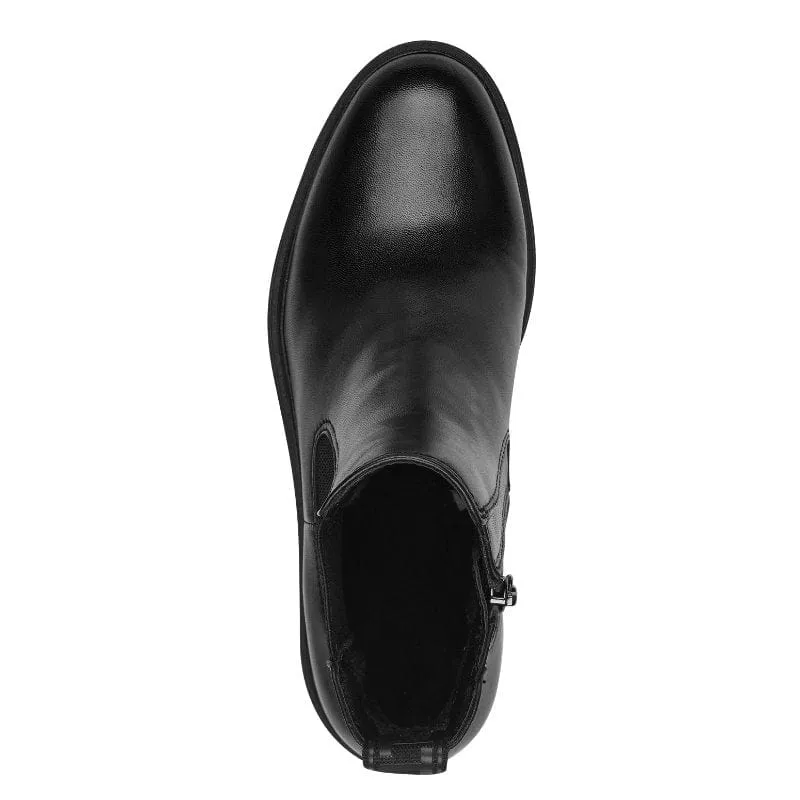 Tamaris Womens Black Leather Chelsea Boot - 1-25456-43