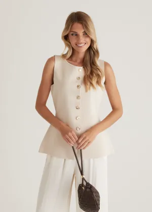 Tilly Knit Vest - Cream