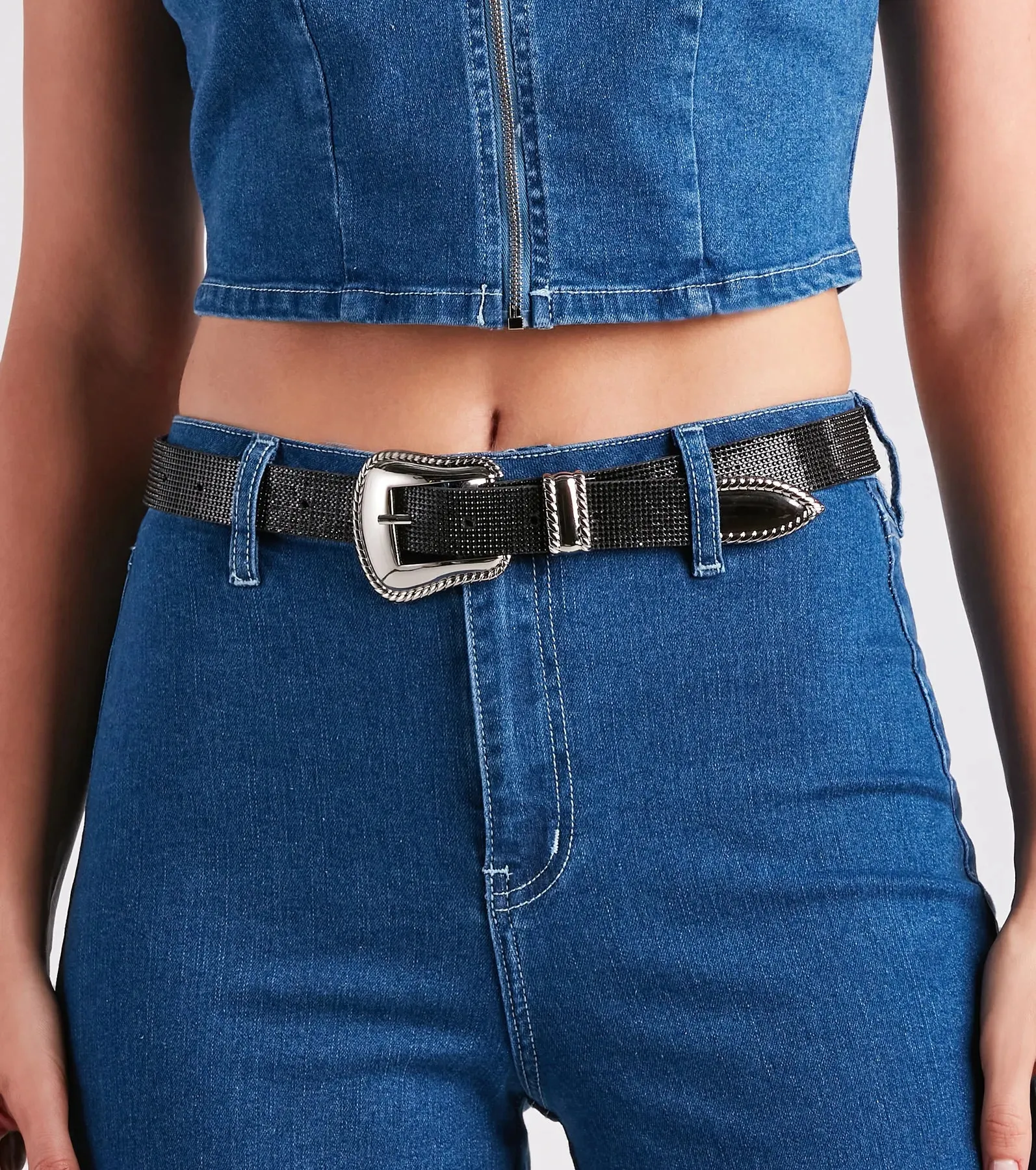 Trendy Western Glam Rhinestone Belt