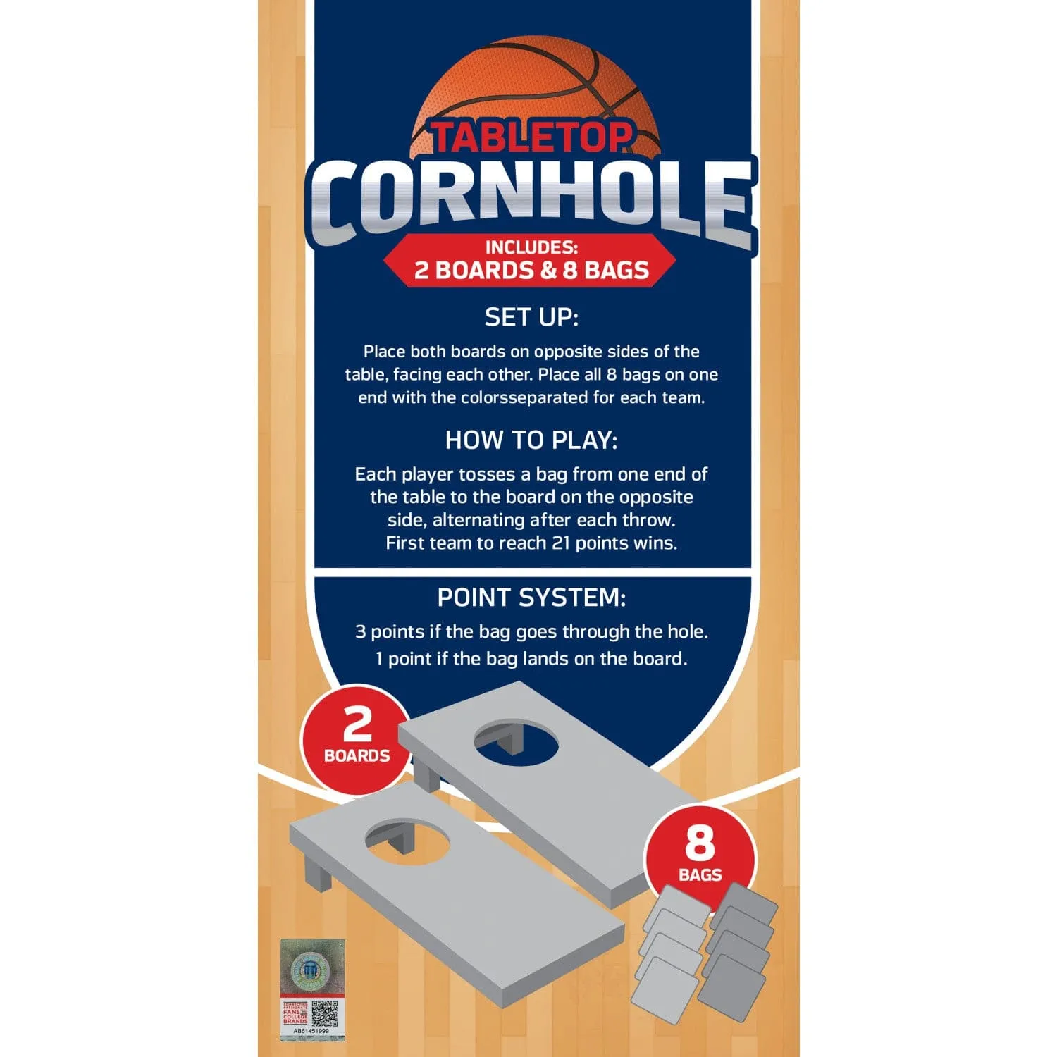 UNC Tar Heels - NCAA Tabletop Cornhole