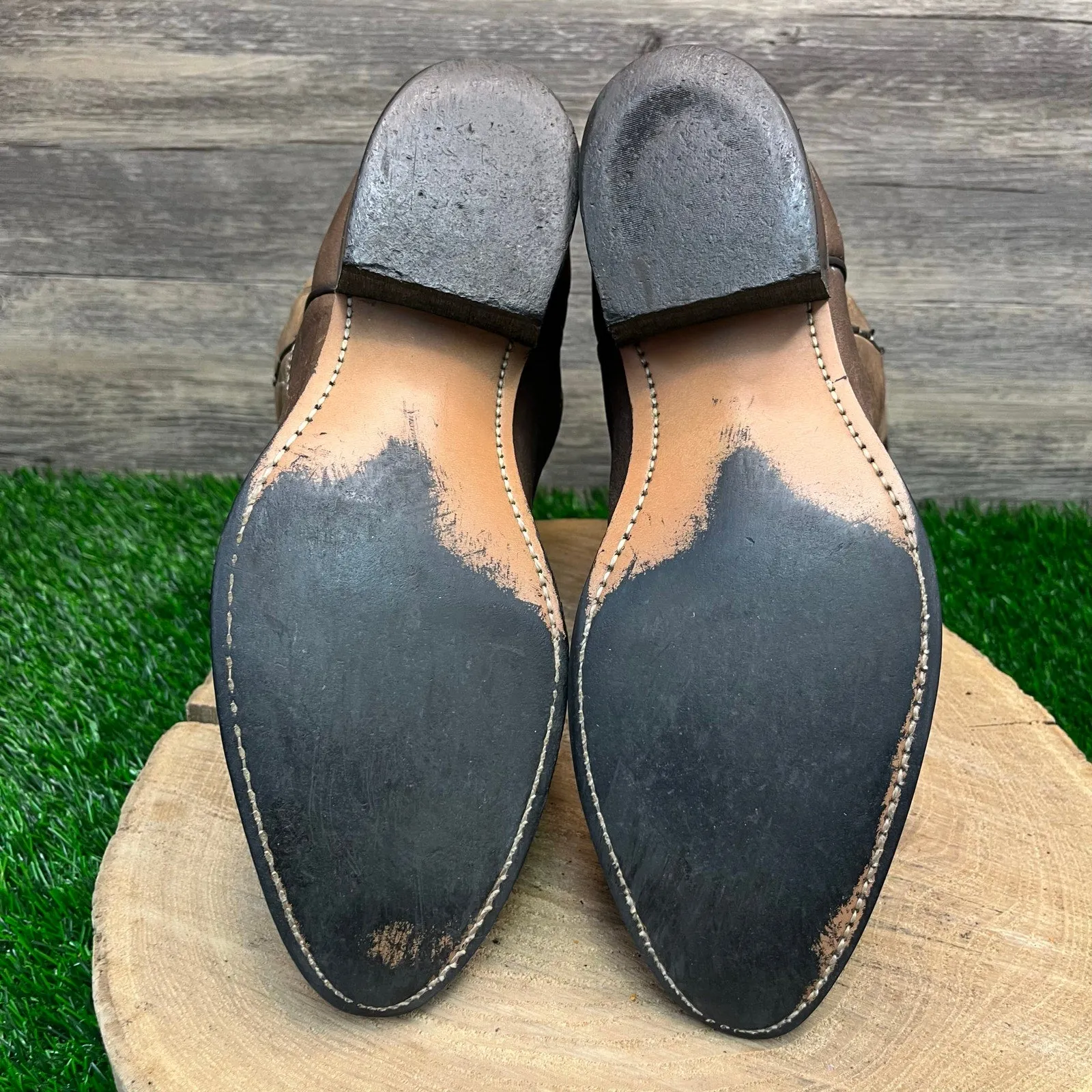 Unknown Men - Size 8.5 - Brown Soft Leather Cowboy Boots