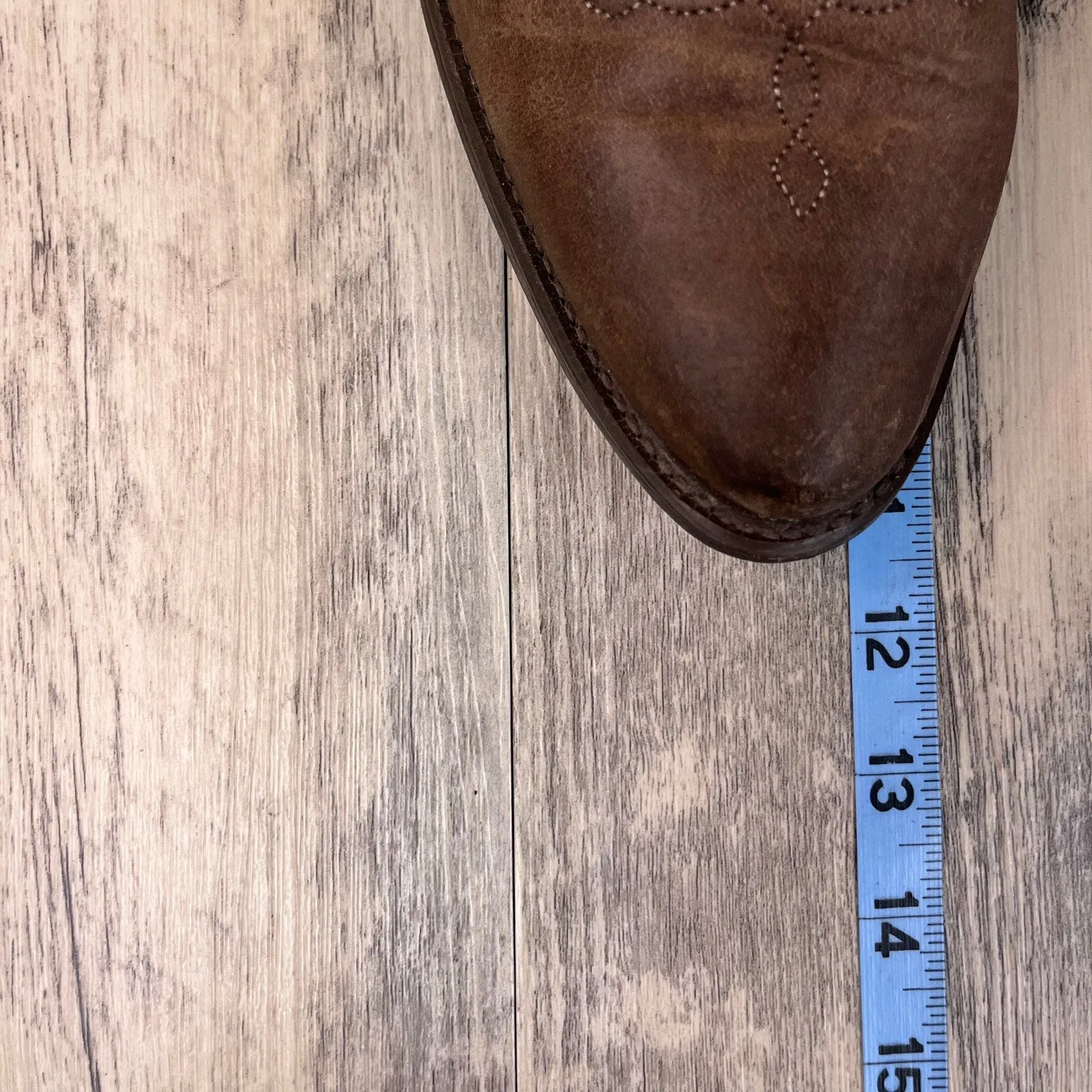 Unknown Men - Size 8.5 - Brown Soft Leather Cowboy Boots
