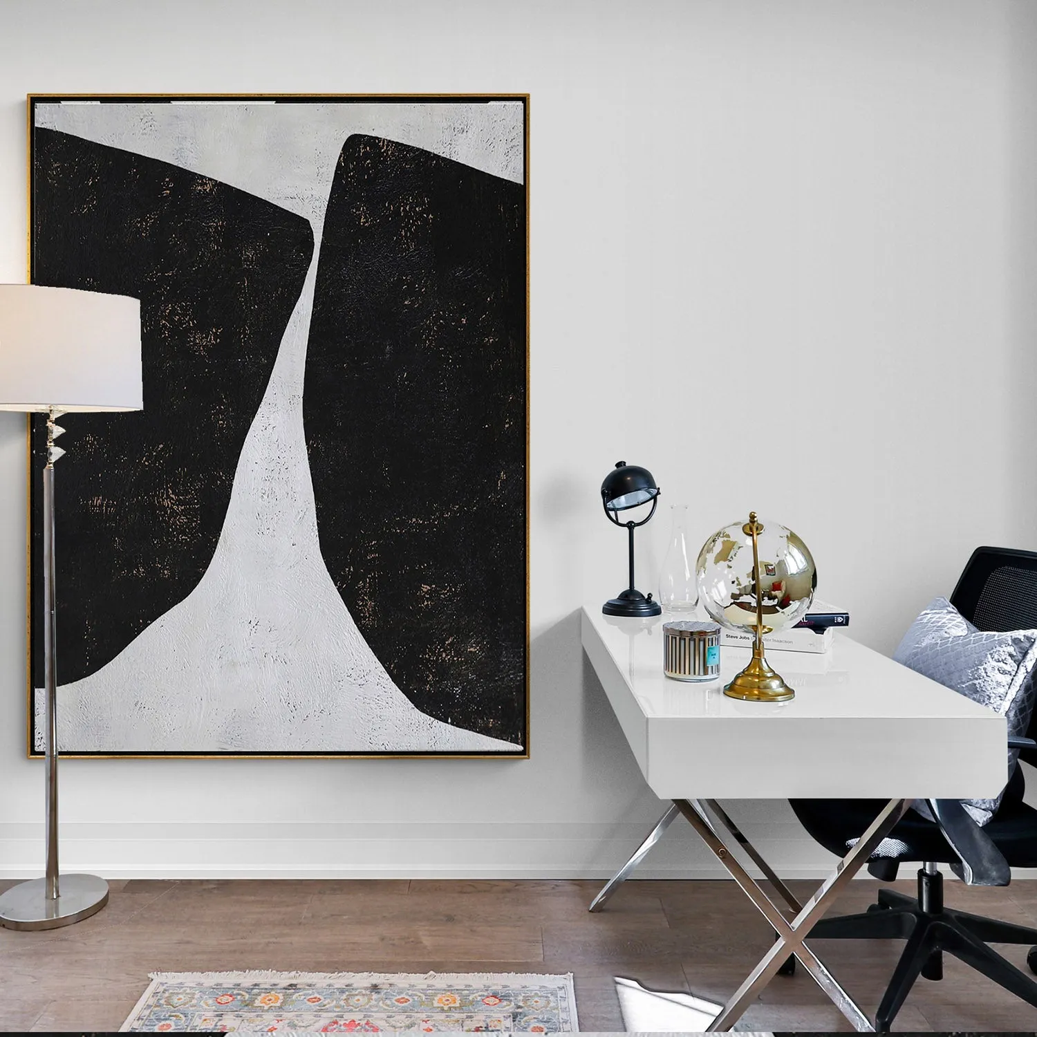 Vertical Minimal Abstract Art H158V