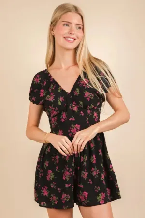 VERY J Floral Printed Ruffle Romper