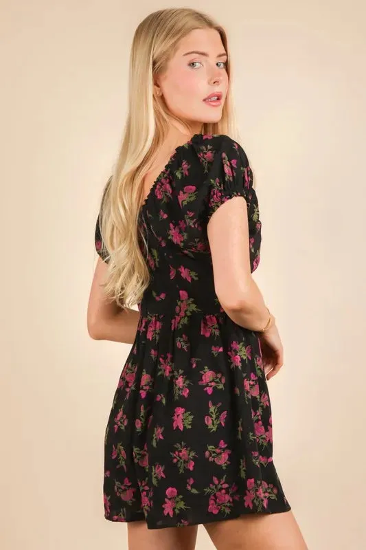 VERY J Floral Printed Ruffle Romper