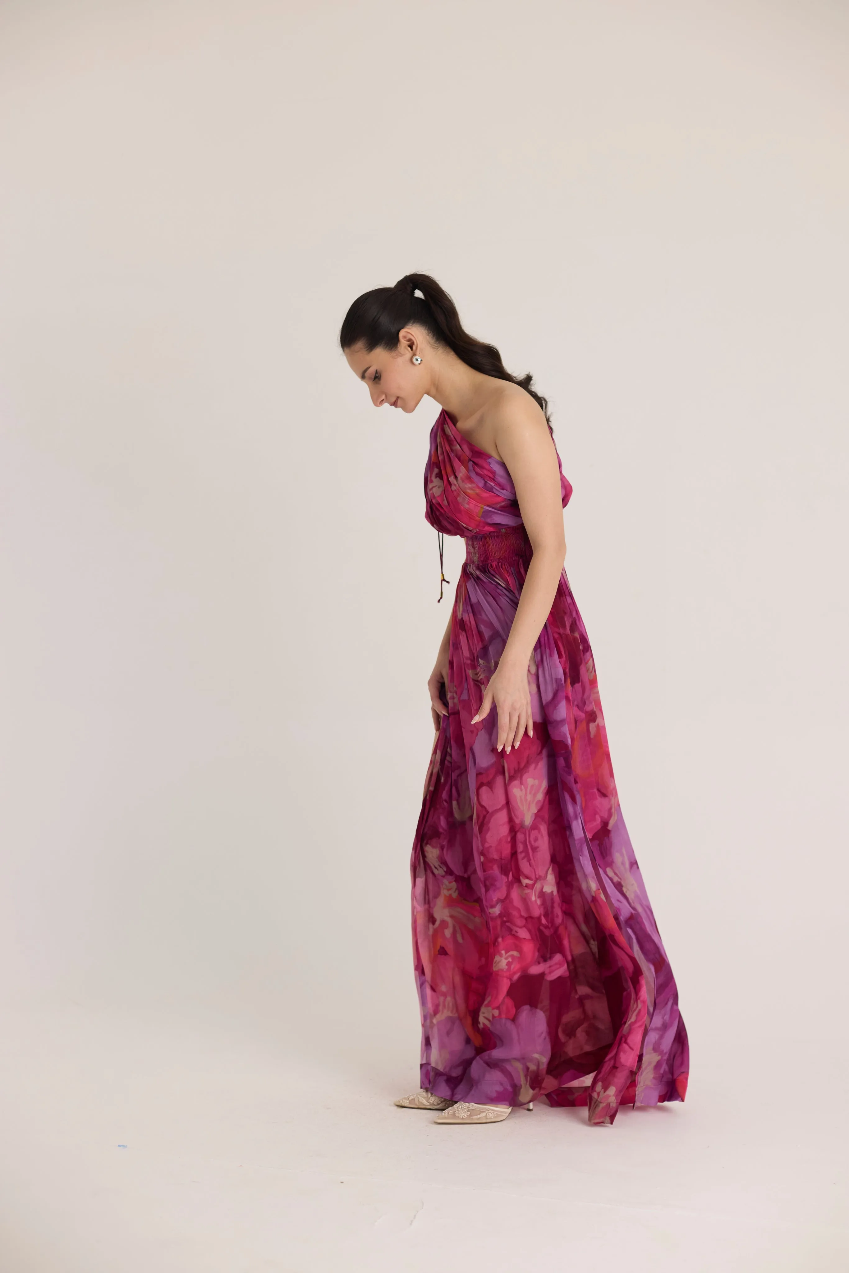 Violet One Shoulder Dress