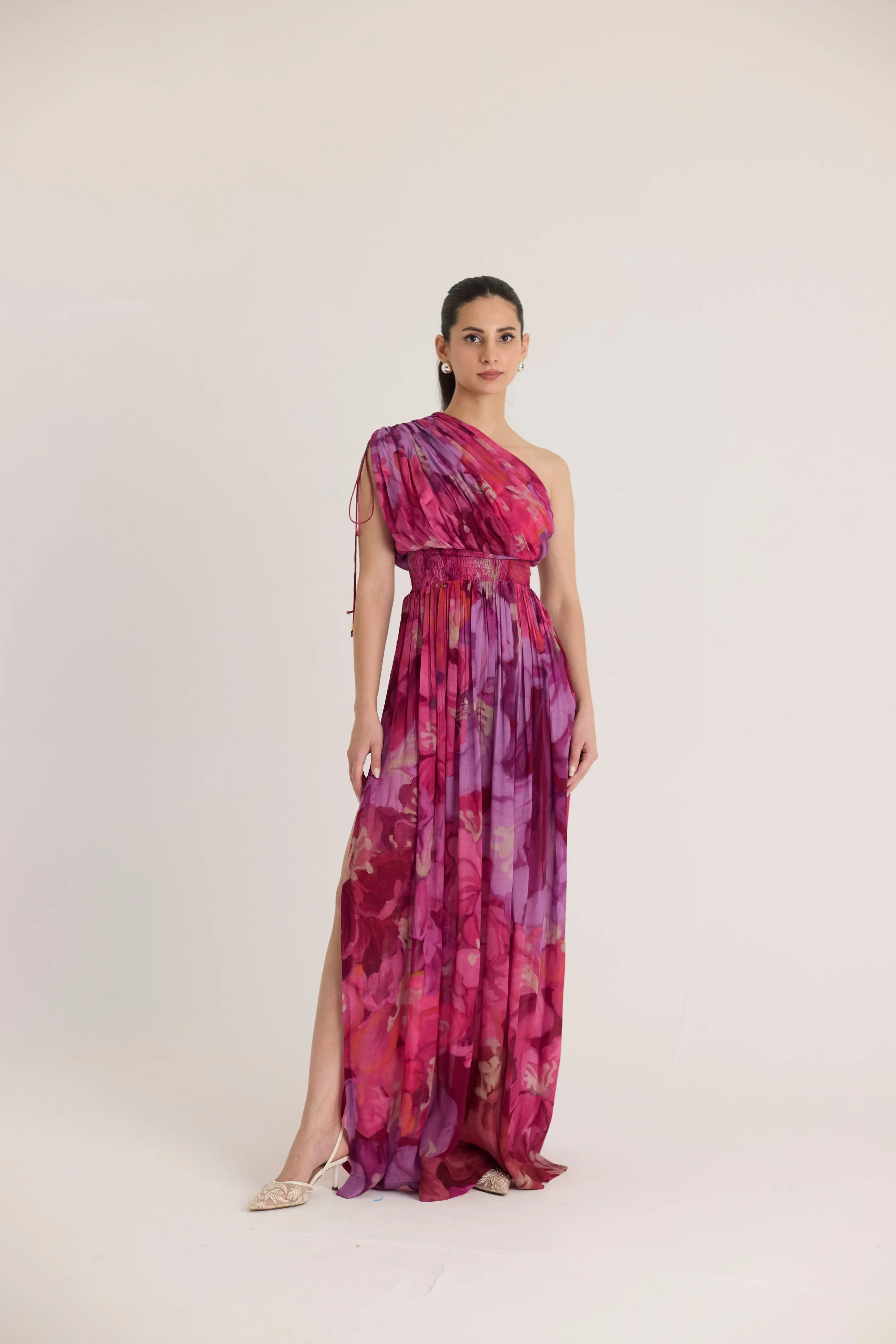 Violet One Shoulder Dress