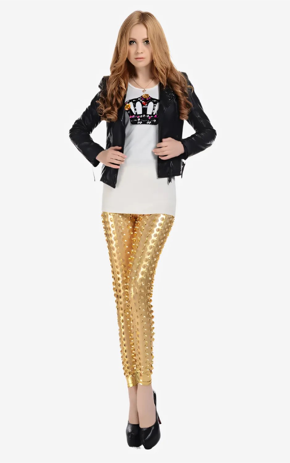 Void Scales Metallic Leggings