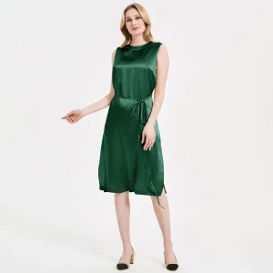 Women Stand Collar Silk Dress 100% Silk Dresses