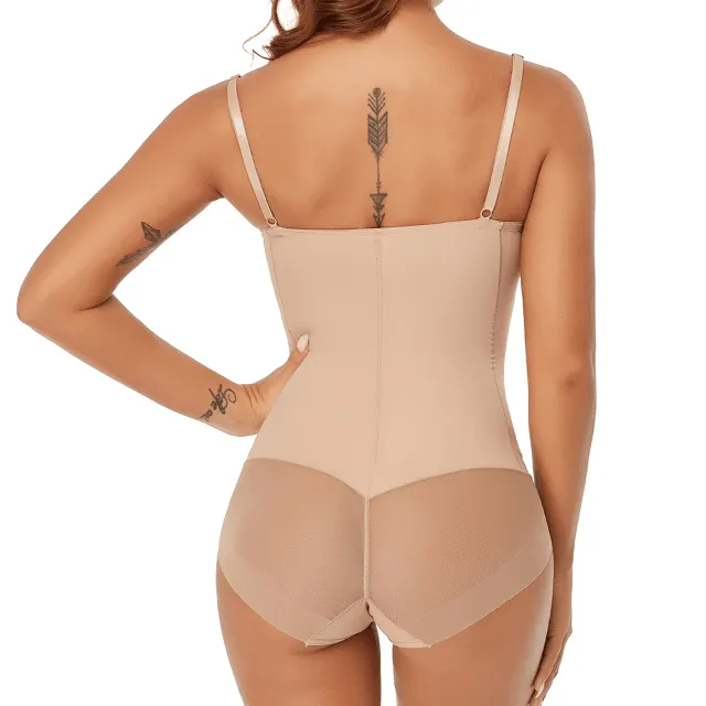 Women Waist Trainer Shapewear Bodysuit With Built-In Bra