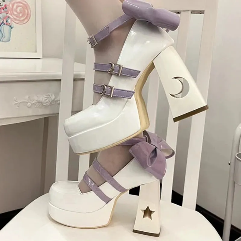 Y2k Style Mary Jane Lolita High Heels Shoes