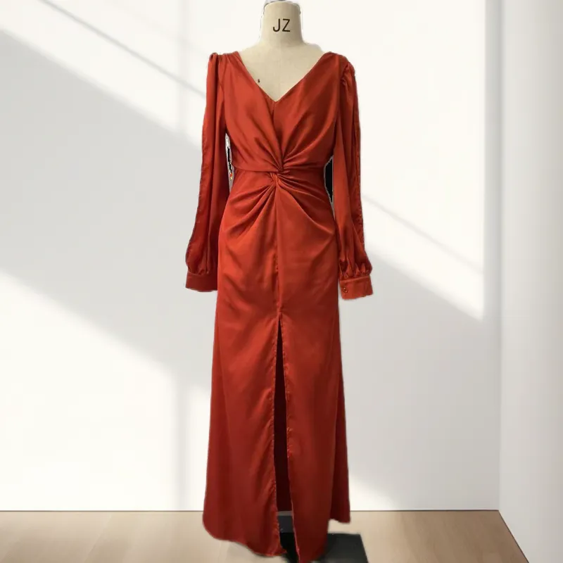 ZARA | Glossy Flowy Dress