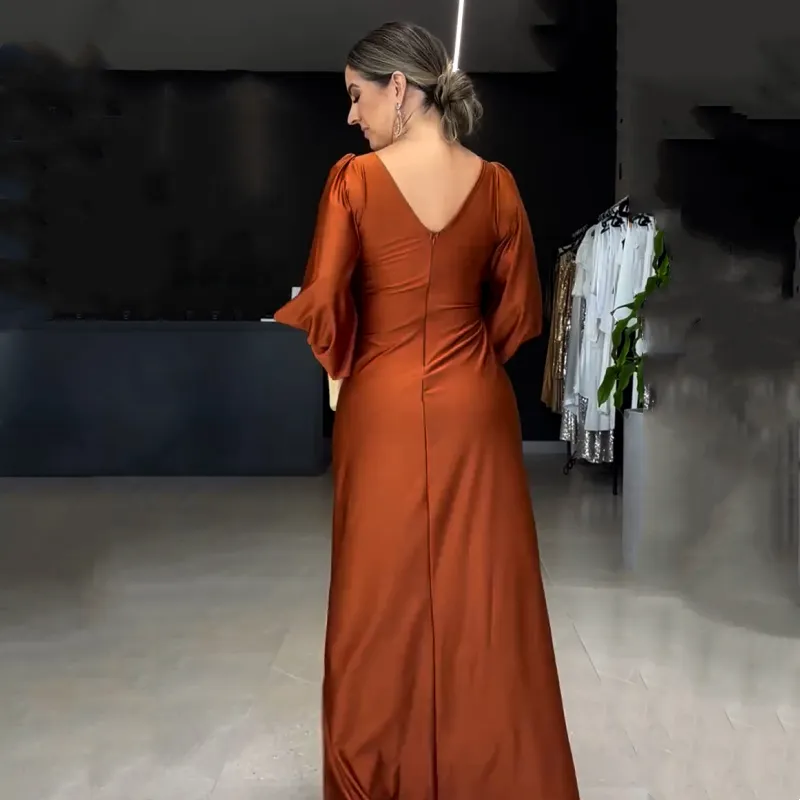 ZARA | Glossy Flowy Dress