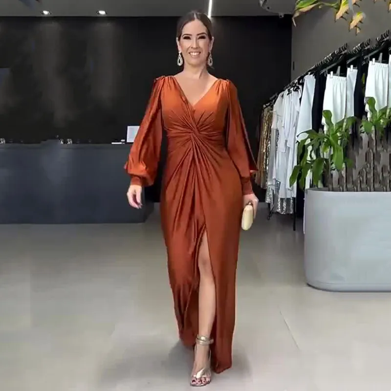 ZARA | Glossy Flowy Dress